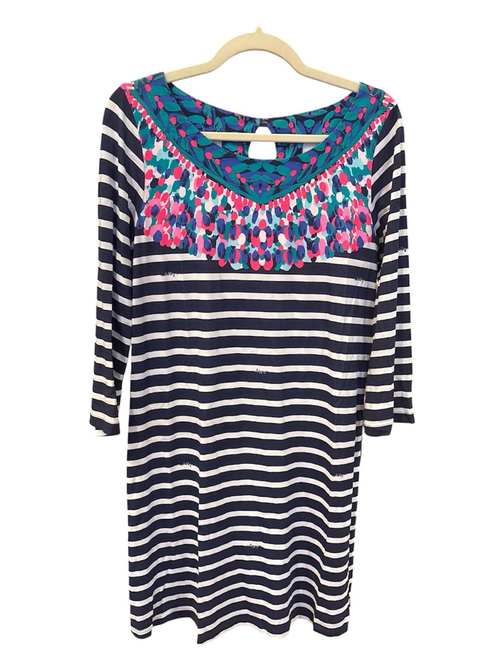 Lilly Pulitzer Multicolor Floral-Print Top in Navy, Teal & Pink